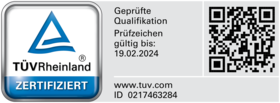 TÜV-Zertifikat von Jürgen Arp als Bausachverständiger für Schäden an Gebäuden